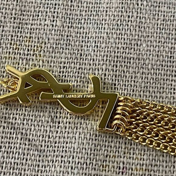 Yves Saint Laurent Gold Tassel Earrings - Picture 7 of 7